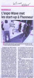 Article La Provence Expo Wave Marseille 2015 start up innovation