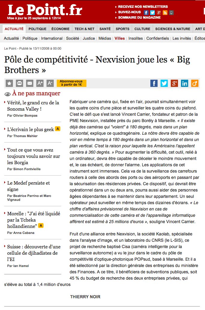 Nexvision jour les big brother