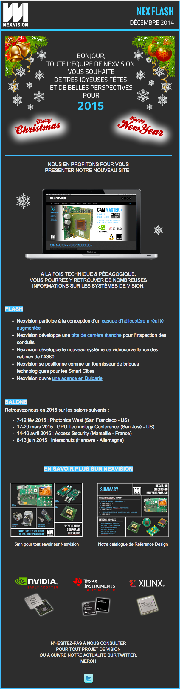 Newsletter Nexvision décembre 2014